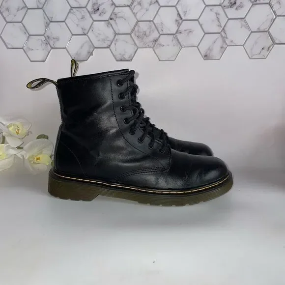 Dr. Martens Black Combat Boots - Picture 2 of 8